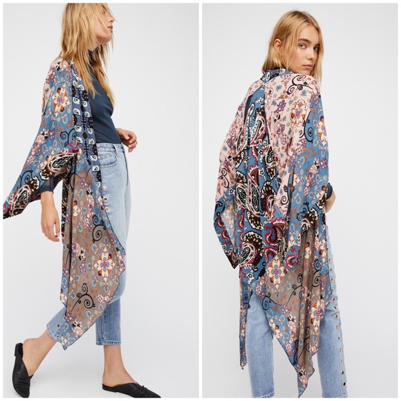 Free People Tops - Free People Little Wing Mix Print Kimono One Size